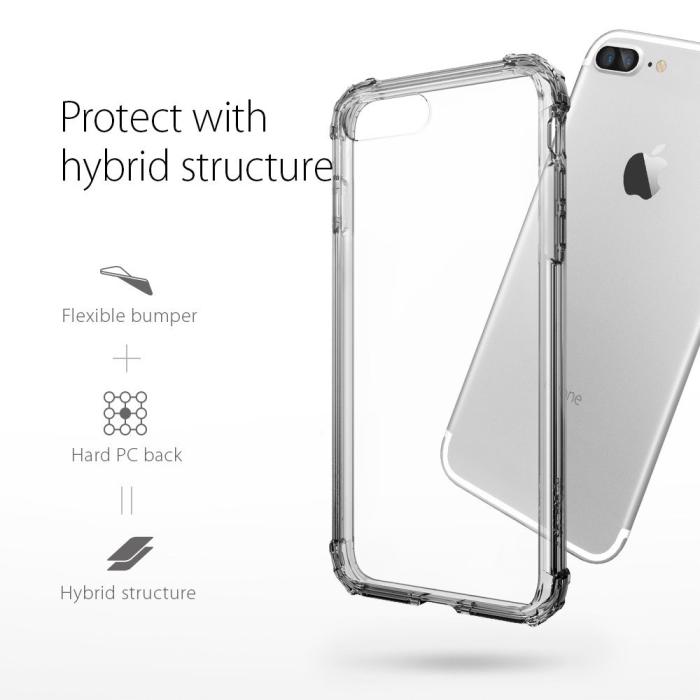 UTGATT5 - Spigen Crystal Shell Skal till Apple iPhone 7 Plus - Grå