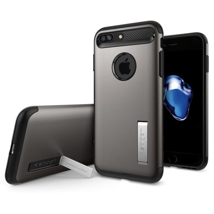 UTGATT5 - SPIGEN Slim Armor Skal till Apple iPhone 7 Plus - Gunmetal