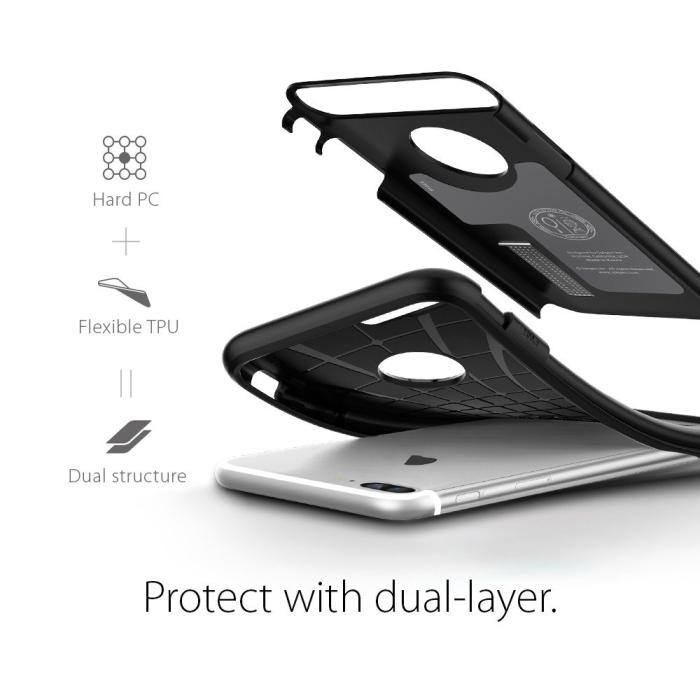Spigen - SPIGEN Slim Armor Skal till Apple iPhone 7 Plus - Silver