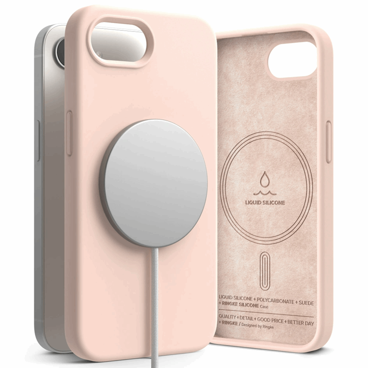 Ringke Mobilskal till iPhone 16e Magsafe Silikon Magnetic - Rosa Sand | 2353 | AlltMobil