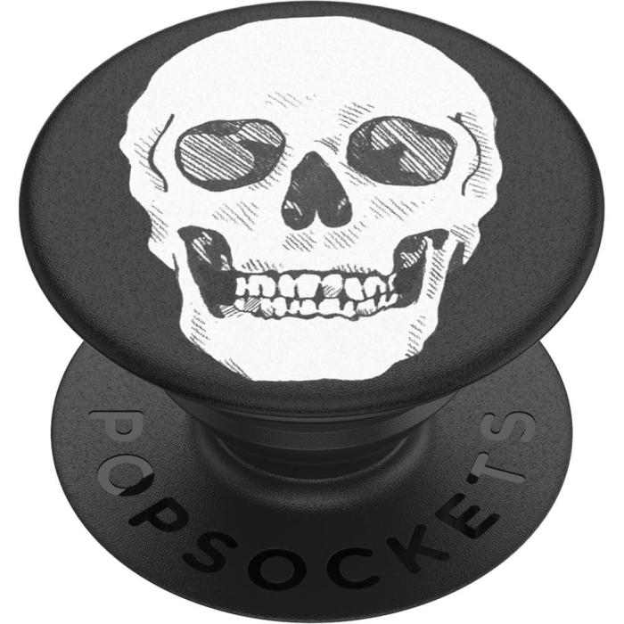 PopSockets - POPSOCKETS Shaky Bones White Avtagbart Grip med Ställfunktion