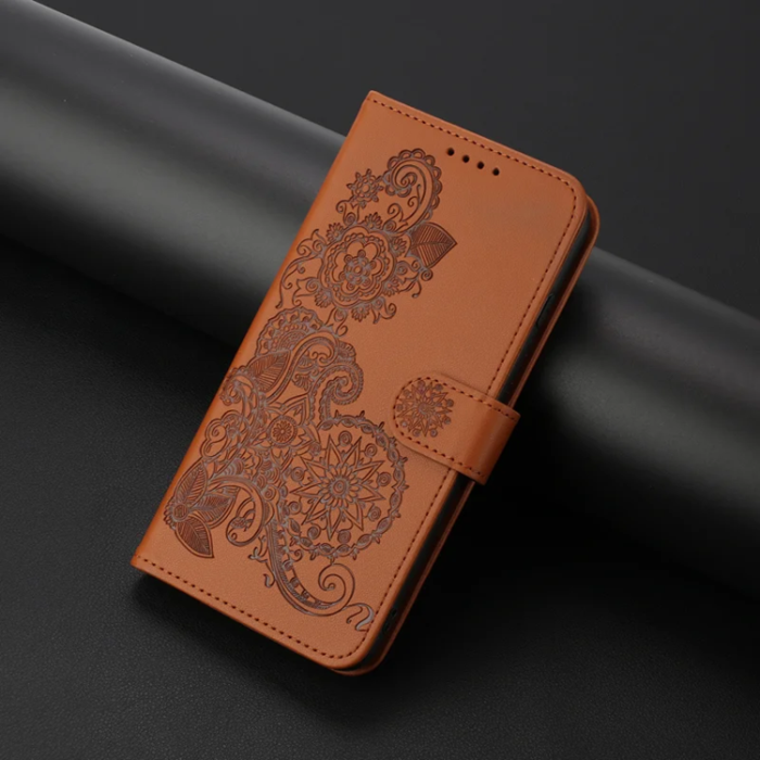 A-One Brand - iPhone 17 Pro Max Plånboksfodral Mandala Flower - Kaffe