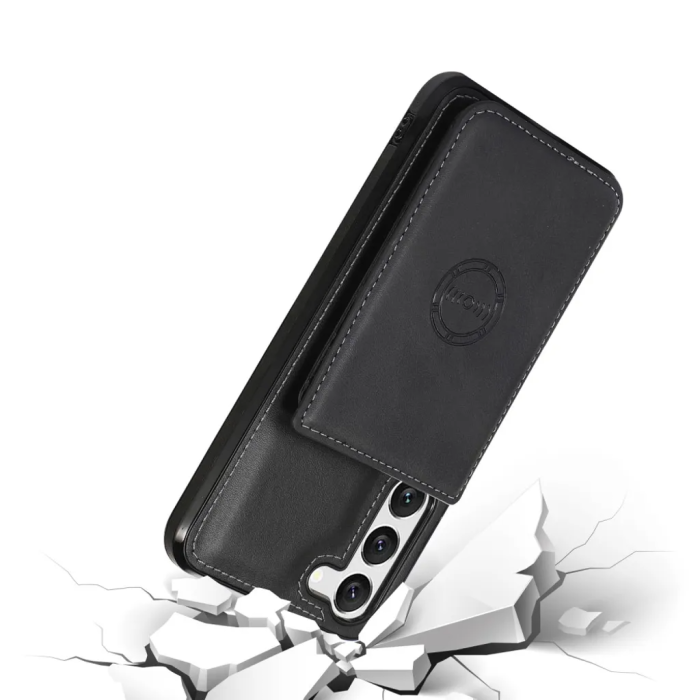 Taltech - Galaxy S23 Plus Mobilskal Korthållare Kickstand - Svart