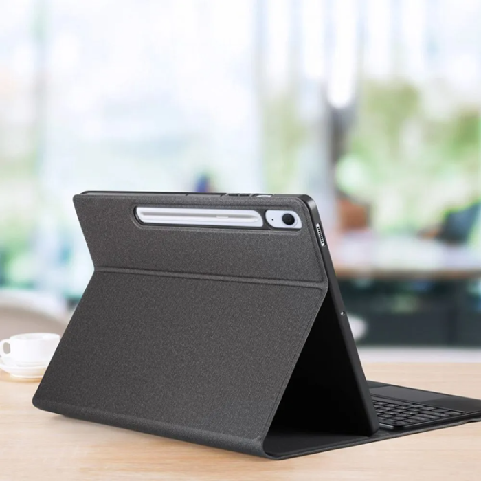 Dux Ducis - Dux Ducis Galaxy Tab S10 FE Plus Fodral med Trådlöst tangentbord TK - Svart