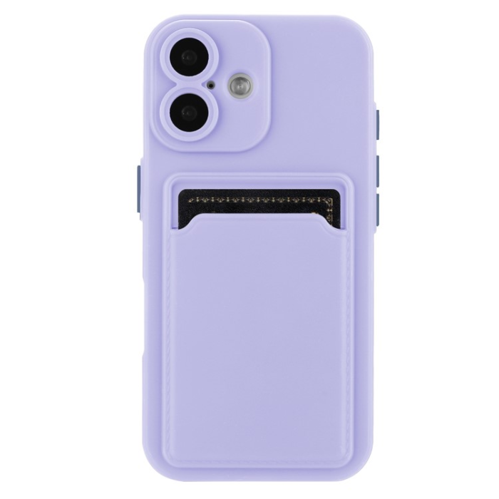 A-One Brand - iPhone 16 Plus Mobilskal Korthållare TPU - Lila