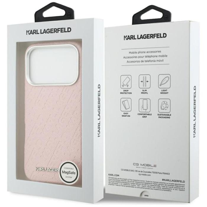 KARL LAGERFELD - Karl Lagerfeld iPhone 17 Pro Mobilskal MagSafe FW Stamped Karl