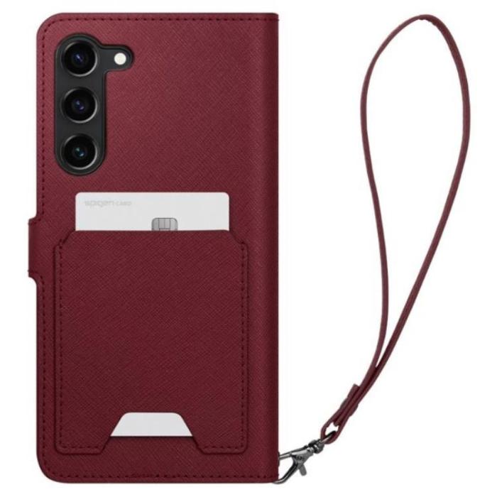 Spigen - Spigen Galaxy S23 Plånboksfodral S Plus - Burgundy