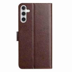 OEM - Samsung Galaxy A37 Pl&aring;nboksfodral Konstl&auml;der St&auml;ll - Kaffe