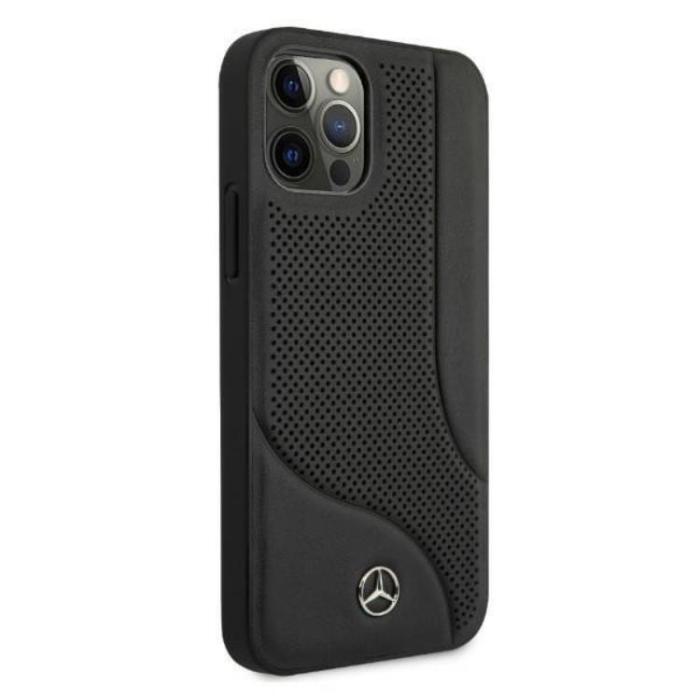 Mercedes - Mercedes iPhone 12 Pro Max Skal Läder - Svart