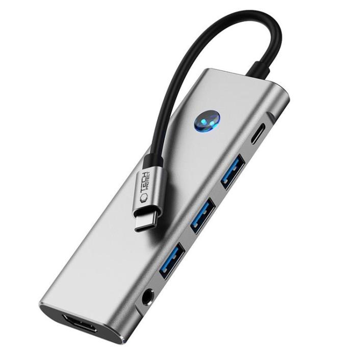 Tech-Protect - Tech-Protect HB04 9in1 Hub Adapter - Space Grå