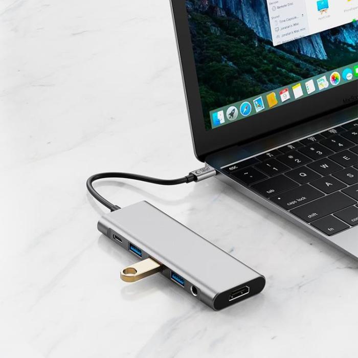 Tech-Protect - Tech-Protect HB04 9in1 Hub Adapter - Space Grå