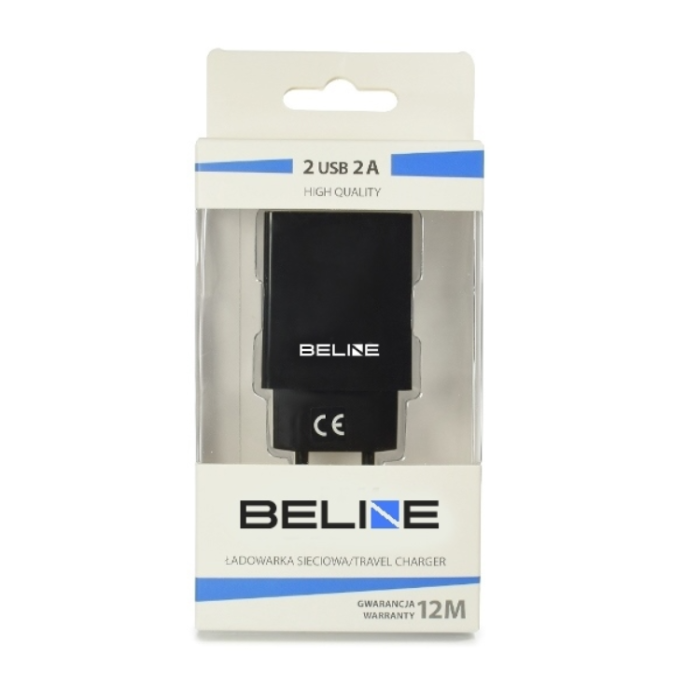 Beline - Beline Väggladdare 2x USB-A - Svart