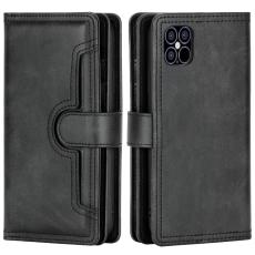 OEM - Äkta Läder Plånboksfodral iPhone 13 Multiple Card Slots - Svart