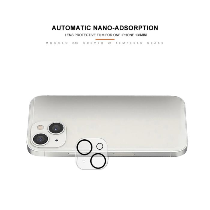 Mocolo - Mocolo Kameralinsskydd i Härdat Glas iPhone 13 - Clear