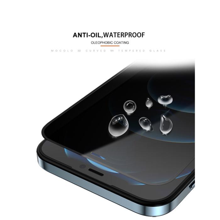 Mocolo - MOCOLO Privacy Härdat Glas Skärmskydd iPhone 13 & 13 Pro - Svart