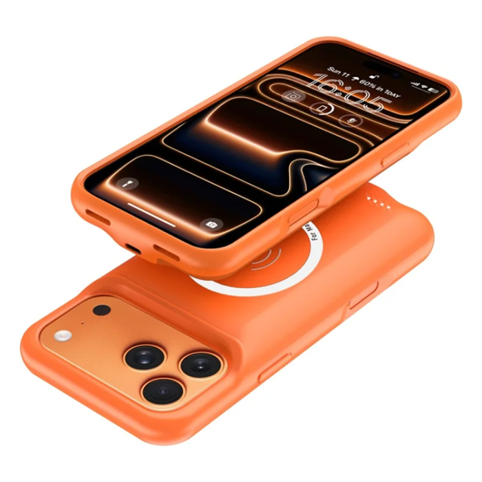 A-One Brand - iPhone 17 Pro Batteriskal Magsafe 6000mAh A29S - Orange