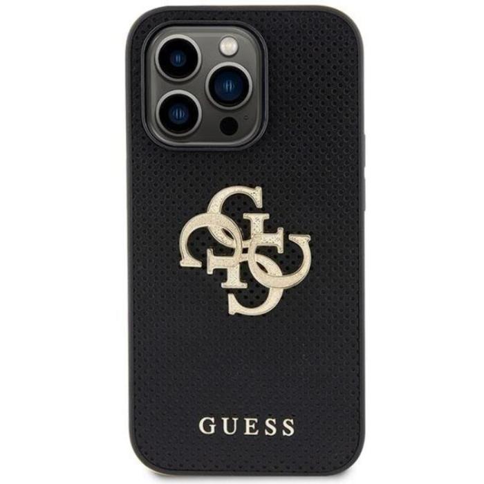 Guess - Guess iPhone 15 Mobilskal Perforated Glitter Logo - Svart