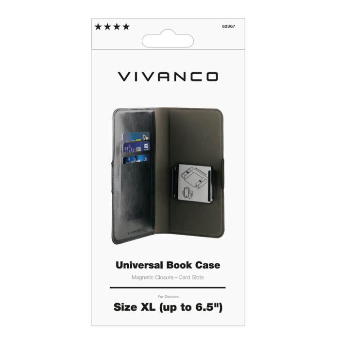 Vivanco - Vivanco Universal Plånboksfodral XL 3-kort Svart