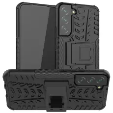 OEM - Tire Texture Kickstand Skal Galaxy S22 5G - Svart