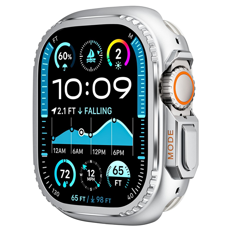 Apple Watch Ultra 2 (49mm) Skal Metal - Matte Silver | 2353 | AlltMobil