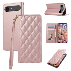 A-One Brand - iPhone 17 Air Plånboksfodral RFID Rhombus Läder - Roséguld