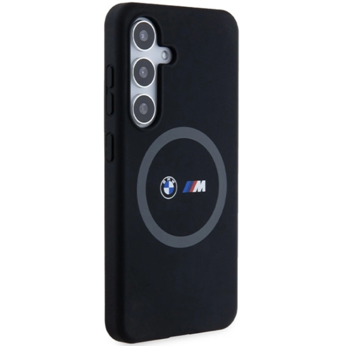 BMW - BMW Galaxy S24 Mobilskal Magsafe M Silikon Printed Ring - Svart