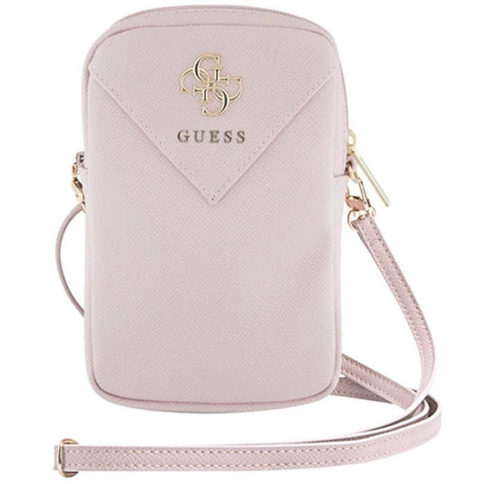 Guess - Guess Mobilväska Zip Triangle 4G - Rosa