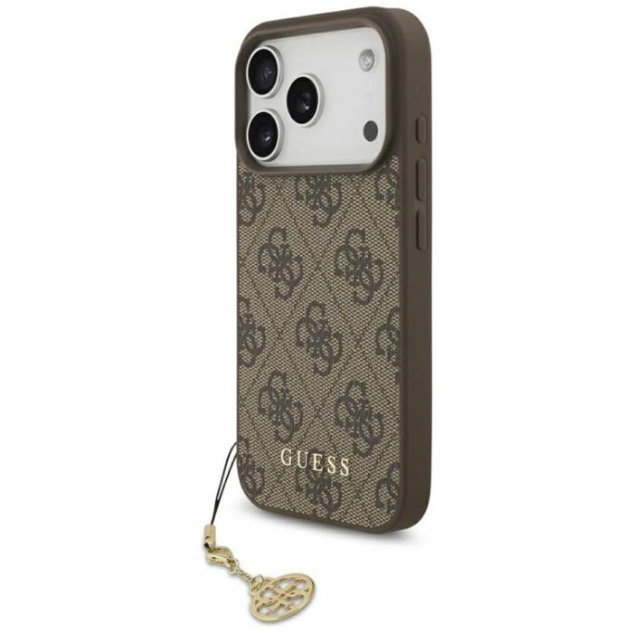 Guess - Guess iPhone 17 Pro Mobilskal MagSafe 4G Charms Collection - Brun