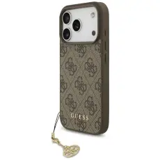 Guess - Guess iPhone 17 Pro Mobilskal MagSafe 4G Charms Collection - Brun