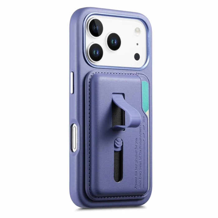 A-One Brand - iPhone 17 Pro Max Mobilskal Magsafe Detachable korthållare - Blå