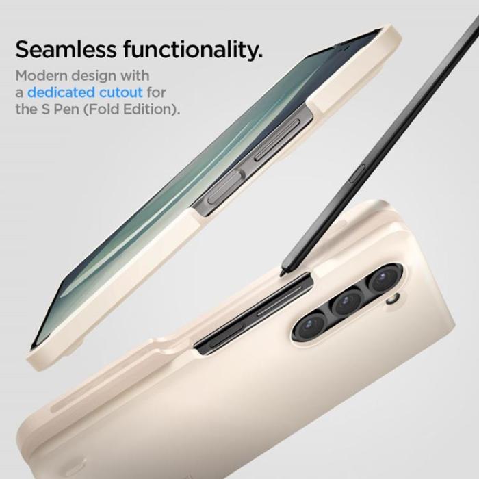 UTGATT - Spigen Galaxy Z Fold 5 Mobilskal Thin Fit Pen - Rosa
