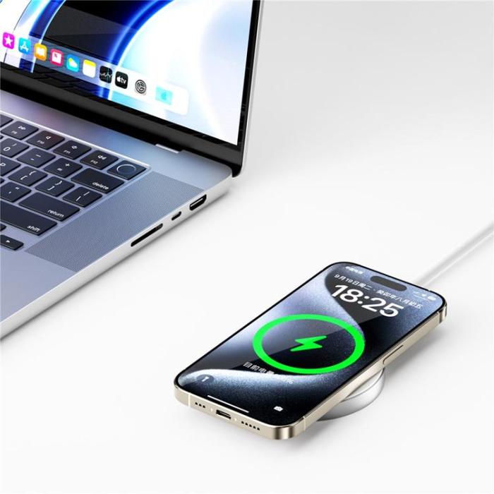 WIWU - WIWU Qi2 MagSafe Trådlös Laddare iPhone med Typ-C-kabel Wi-W029