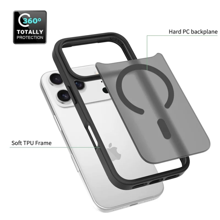 Boom of Sweden - BOOM iPhone 17 Pro Mobilskal MagSafe TPU Ram Acrylic - Svart
