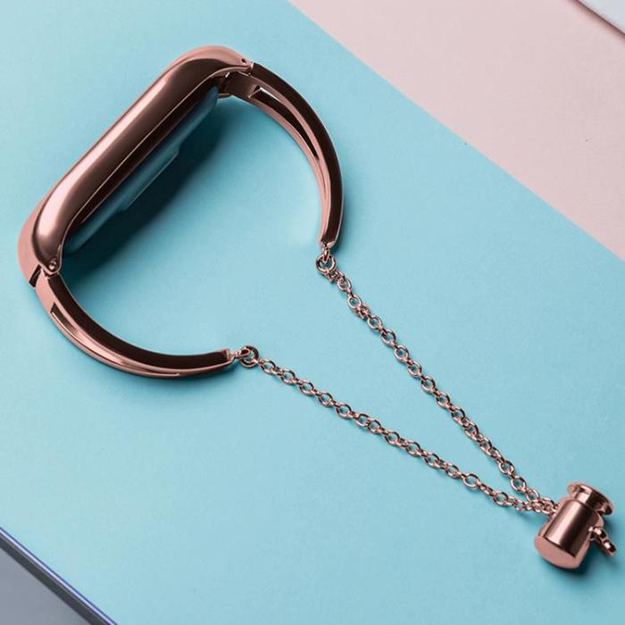 OEM - Metall Ersättningsarmband till Xiaomi Mi Band 6/5/4/3 - Rosa