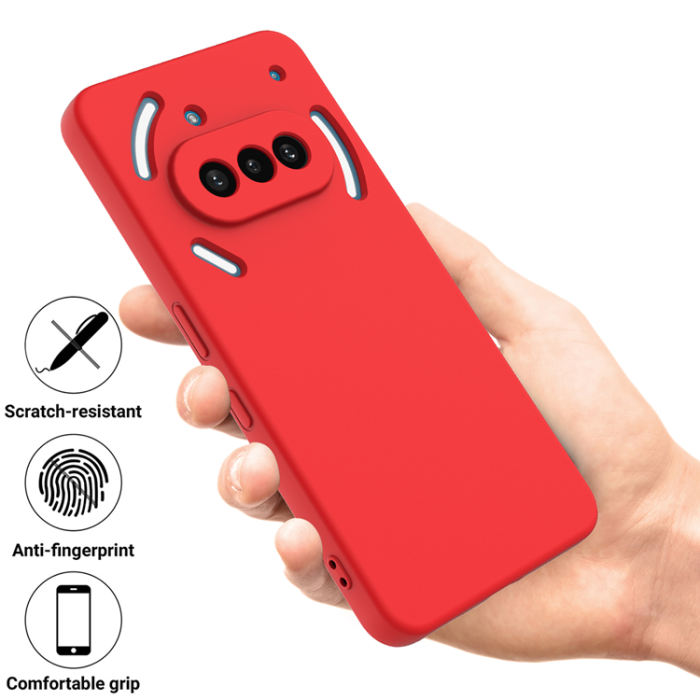 A-One Brand - Nothing Phone (3a) Mobilskal Liquid Silikon med Handrem