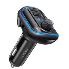 OEM - YESIDO Y44 Bluetooth FM-s&auml;ndare f&ouml;r bil med 2 USB-portar och ljudadapter