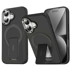 A-One Brand - iPhone 17 Mobilskal MagSafe PC+TPU med Kickstand - Svart
