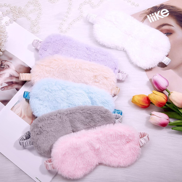 A-One Brand - Bekväm Furry Sovmask/Ögonmask - Rosa