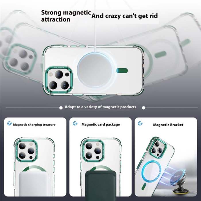 A-One Brand - iPhone 16 Pro Mobilskal MagSafe Kickstand - Grön
