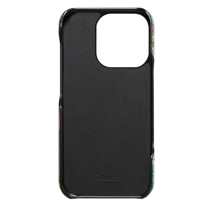 DENIOR - DENIOR iPhone 16 Pro Max Fodral Mönstertryckt KonstLäder + PC - Lila