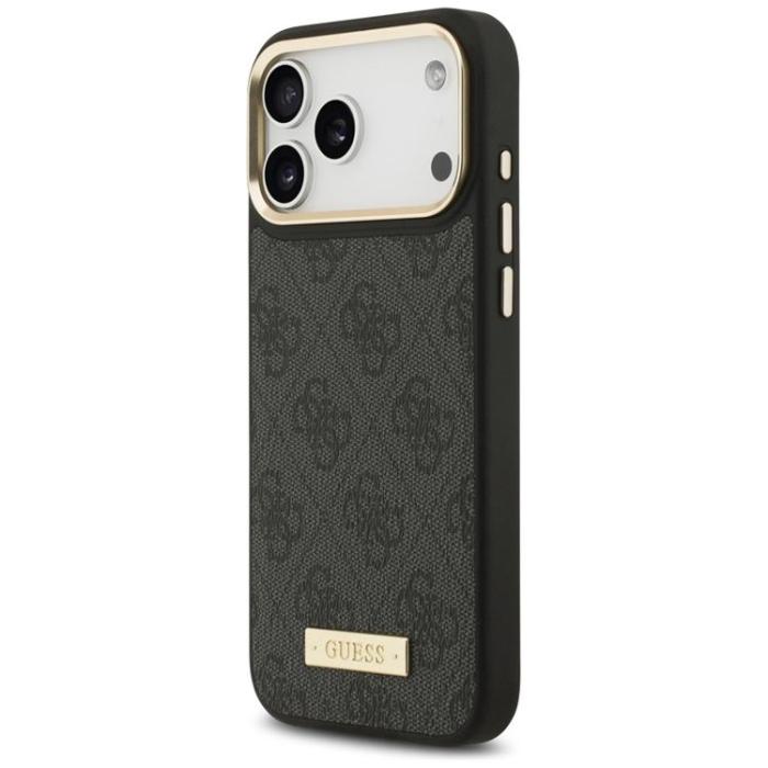 Guess - Guess iPhone 17 Pro Max Mobilskal MagSafe 4G Logo Plate - Svart