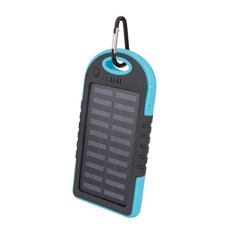 Setty Powerbank 5000 mAh Solar - Blå | 505295 | AlltMobil