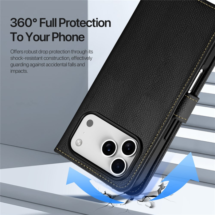 Dux Ducis - Dux Ducis iPhone 17 Pro Plånboksfodral MagSafe Detachable Lawa - Svart