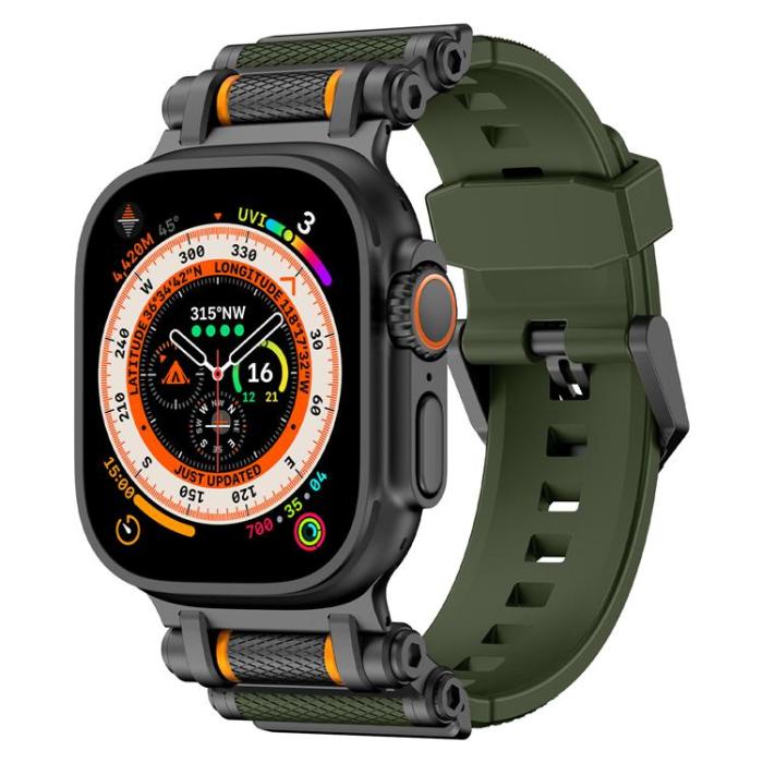 Boom of Sweden - Apple Watch Ultra 2 (49mm) Armband Rotation Axis Silikon - Grön