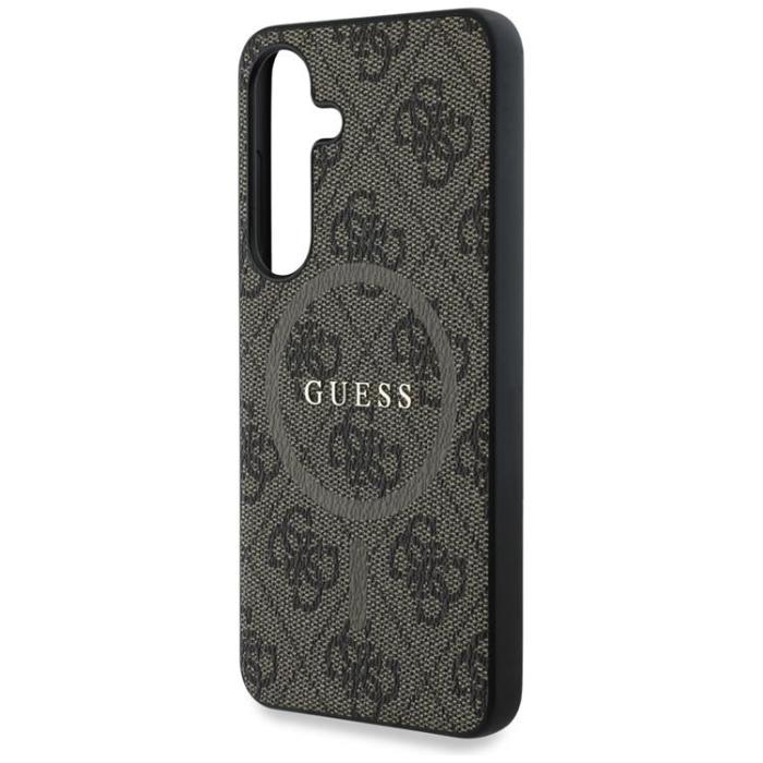 Guess - Guess Galaxy S25 Mobilskal MagSafe 4G Ring Classic Logo - Brun