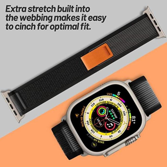 A-One Brand - Apple Watch 4/5/6/7/8/SE/Ultra (49/45/44/42mm) Trail Loop Band - Svart