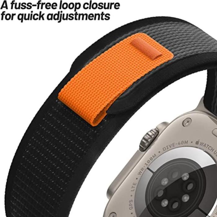 A-One Brand - Apple Watch 4/5/6/7/8/SE/Ultra (49/45/44/42mm) Trail Loop Band - Svart