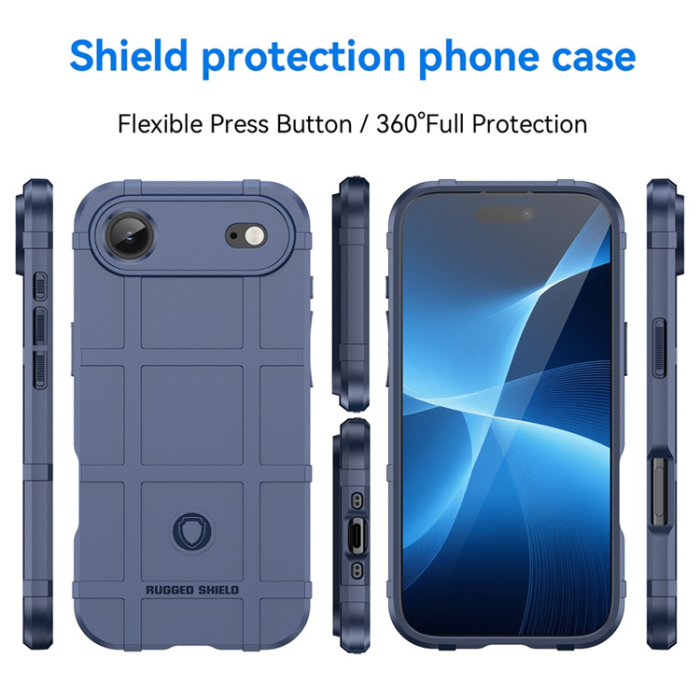 A-One Brand - iPhone Air Mobilskal Grid Design Scratch-Proof Soft TPU - Blå