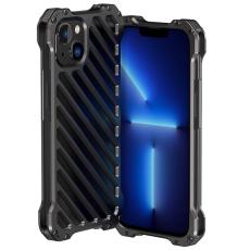 R-JUST - R-JUST RJ-50 Aluminium Armor Mobilskal med Linsskydd f&ouml;r iPhone 13 Gr&aring;