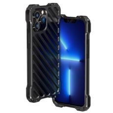 R-JUST - R-JUST RJ-50 Aluminium Bumper Mobilskal f&ouml;r iPhone 13 Pro Max Svart